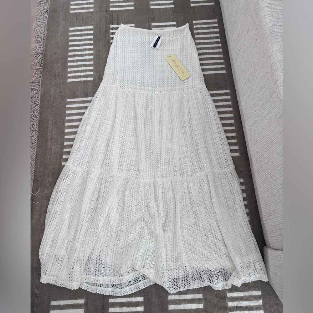 White Fox Boutique Cream Maxi Skirt - Picture 2 of 2